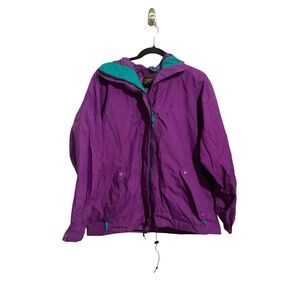 Eddie Bauer Womens Gore-Tex Vintage Purple Blue Jacket Parka Waterproof M